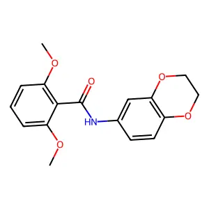 N-(2,3-dihydro-1,4-benzodioxin-6-yl)-2,6-dimethoxybenzamide structure