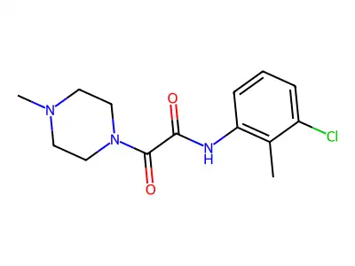 N-(3-chloro-2-methylphenyl)-2-(4-methylpiperazin-1-yl)-2-oxoacetamide structure