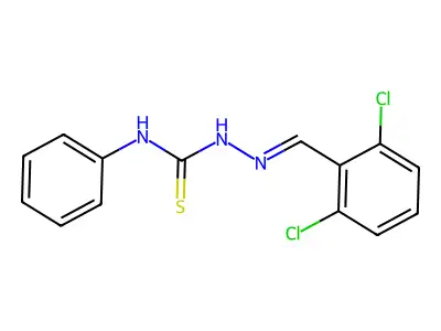 1-[(2,6-Dichlorophenyl)methylideneamino]-3-phenylthiourea structure