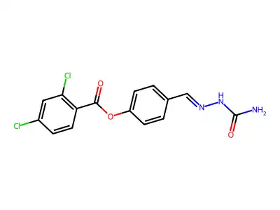 4-(2-(Aminocarbonyl)carbohydrazonoyl)phenyl 2,4-dichlorobenzoate structure
