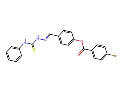 [4-[(Phenylcarbamothioylhydrazinylidene)methyl]phenyl] 4-bromobenzoate structure