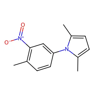 2,5-dimethyl-1-(4-methyl-3-nitrophenyl)-1H-pyrrole structure