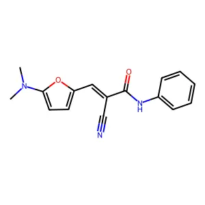 (Z)-2-cyano-3-[5-(dimethylamino)furan-2-yl]-N-phenylprop-2-enamide structure