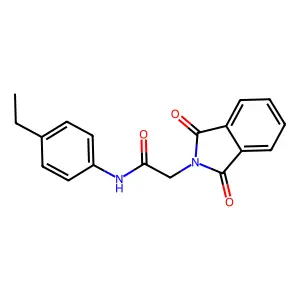 2-(1,3-dioxo-1,3-dihydro-2H-isoindol-2-yl)-N-(4-ethylphenyl)acetamide structure