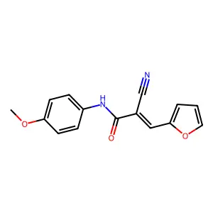 (Z)-2-cyano-3-(furan-2-yl)-N-(4-methoxyphenyl)prop-2-enamide structure
