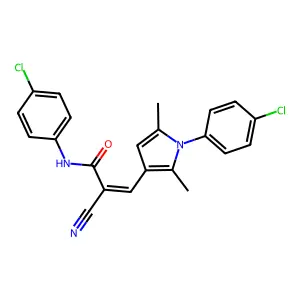 n-(4-chlorophenyl)-3-[1-(4-chlorophenyl)-2,5-dimethyl-1h-pyrrol-3-yl]-2-cyanoprop-2-enamide structure