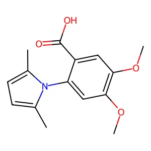 2-(2,5-dimethyl-1H-pyrrol-1-yl)-4,5-dimethoxybenzoic acid structure