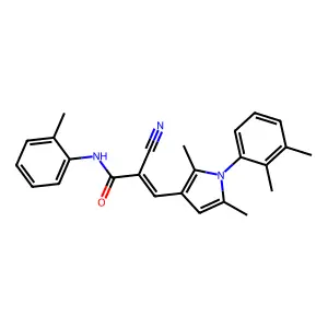 (2Z)-2-cyano-3-[1-(2,3-dimethylphenyl)-2,5-dimethyl-1H-pyrrol-3-yl]-N-(2-methylphenyl)prop-2-enamide structure