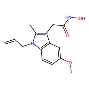 Acetohydroxamic acid, 2-(1-allyl-5-methoxy-2-methyl-3-indolyl)- structure