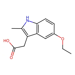 (5-ethoxy-2-methyl-1H-indol-3-yl)acetic acid structure