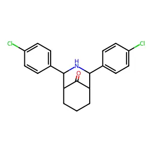 2,4-Bis(4-chlorophenyl)-3-azabicyclo[3.3.1]nonan-9-one structure