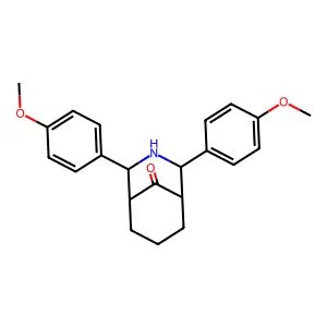 2,4-Bis(4-methoxyphenyl)-3-azabicyclo[3.3.1]nonan-9-one structure