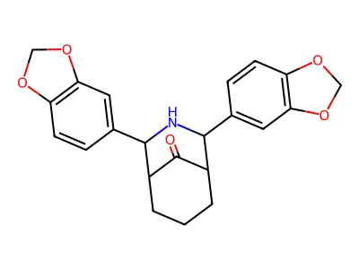2,4-Bis(1,3-benzodioxol-5-yl)-3-azabicyclo[3.3.1]nonan-9-one structure