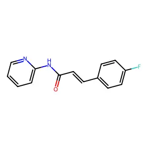 3-(4-fluorophenyl)-N-(2-pyridinyl)acrylamide structure