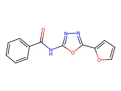 N-[5-(furan-2-yl)-1,3,4-oxadiazol-2-yl]benzamide structure