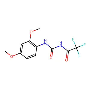 N-(2,4-dimethoxyphenyl)-N'-(trifluoroacetyl)urea structure