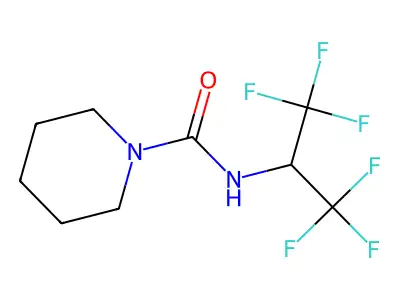 N-(1,1,1,3,3,3-hexafluoropropan-2-yl)piperidine-1-carboxamide structure