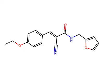 2-cyano-3-(4-ethoxyphenyl)-N-[(furan-2-yl)methyl]prop-2-enamide structure