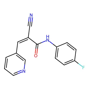 (Z)-2-cyano-N-(4-fluorophenyl)-3-pyridin-3-ylprop-2-enamide structure