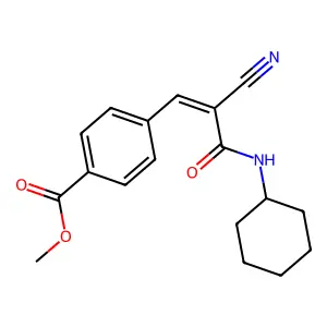 Methyl 4-[2-cyano-2-(cyclohexylcarbamoyl)eth-1-en-1-yl]benzoate structure