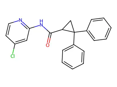 N-(4-chloropyridin-2-yl)-2,2-diphenylcyclopropanecarboxamide structure