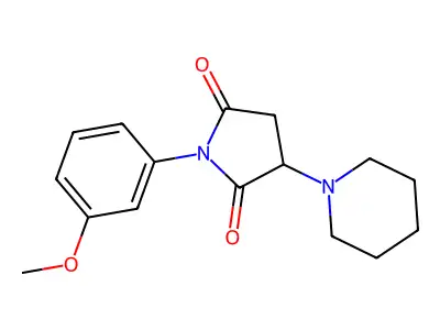 1-(3-Methoxyphenyl)-3-piperidin-1-ylpyrrolidine-2,5-dione structure