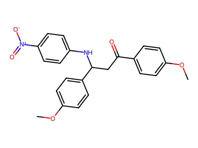 1,3-Bis(4-methoxyphenyl)-3-(4-nitroanilino)propan-1-one structure
