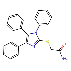 2-(1,4,5-Triphenylimidazol-2-yl)sulfanylacetamide structure