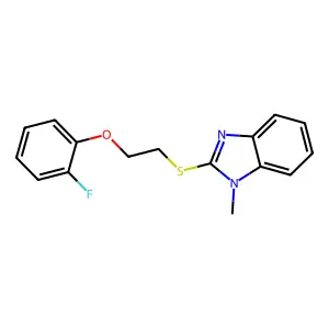 2-[2-(2-Fluorophenoxy)ethylsulfanyl]-1-methylbenzimidazole structure