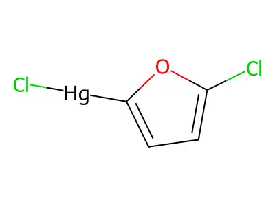 Chloro(5-chloro-2-furanyl)mercury structure