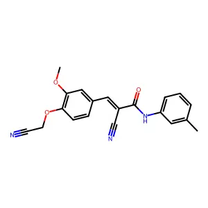(2Z)-2-cyano-3-[4-(cyanomethoxy)-3-methoxyphenyl]-N-(3-methylphenyl)prop-2-enamide structure