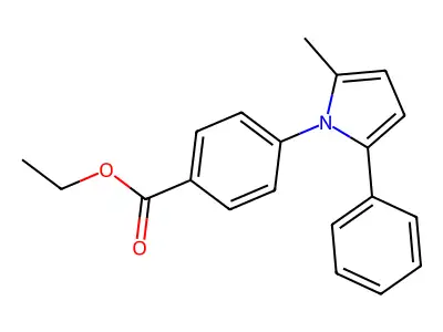 ethyl 4-(2-methyl-5-phenyl-1H-pyrrol-1-yl)benzoate structure