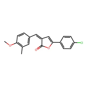 (3E)-5-(4-chlorophenyl)-3-[(4-methoxy-3-methylphenyl)methylidene]furan-2-one structure