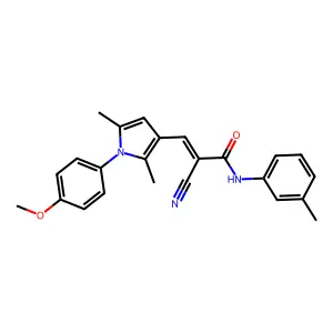 (2Z)-2-cyano-3-[1-(4-methoxyphenyl)-2,5-dimethyl-1H-pyrrol-3-yl]-N-(3-methylphenyl)prop-2-enamide structure