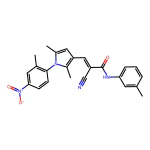(2Z)-2-cyano-3-[2,5-dimethyl-1-(2-methyl-4-nitrophenyl)-1H-pyrrol-3-yl]-N-(3-methylphenyl)prop-2-enamide structure