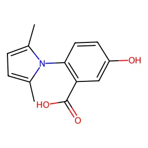 2-(2,5-dimethyl-1H-pyrrol-1-yl)-5-hydroxybenzoic acid structure
