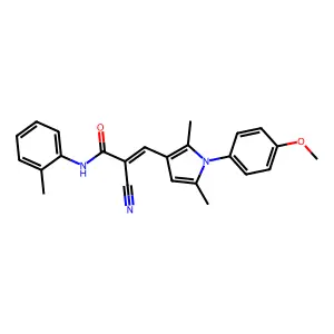 (2Z)-2-cyano-3-[1-(4-methoxyphenyl)-2,5-dimethyl-1H-pyrrol-3-yl]-N-(2-methylphenyl)prop-2-enamide structure