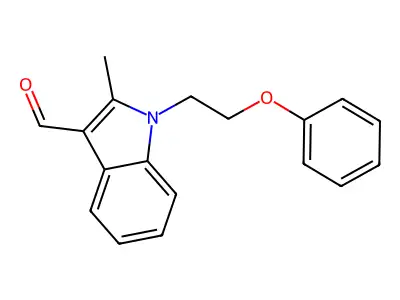 2-methyl-1-(2-phenoxyethyl)-1H-indole-3-carbaldehyde structure