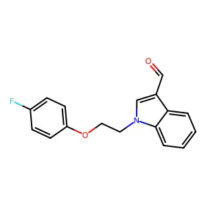 1-[2-(4-fluorophenoxy)ethyl]-1H-indole-3-carbaldehyde structure