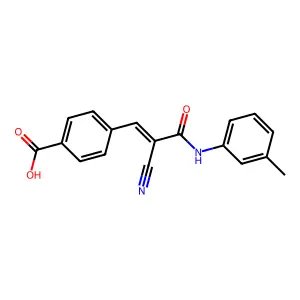 4-[2-Cyano-3-(3-methylanilino)-3-oxoprop-1-en-1-yl]benzoic acid structure