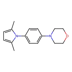 4-[4-(2,5-dimethyl-1H-pyrrol-1-yl)phenyl]morpholine structure