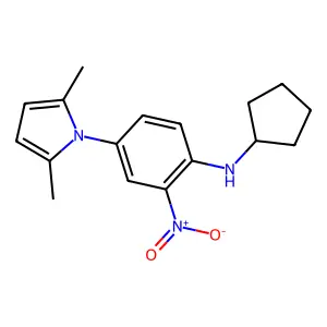 N-Cyclopentyl-4-(2,5-dimethyl-1H-pyrrol-1-yl)-2-nitroaniline structure