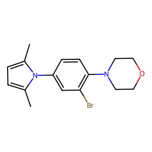 4-[2-bromo-4-(2,5-dimethyl-1H-pyrrol-1-yl)phenyl]morpholine structure
