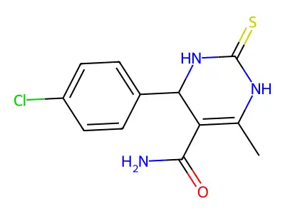 4-(4-Chlorophenyl)-6-methyl-2-thioxo-1,2,3,4-tetrahydro-5-pyrimidinecarboxamide structure