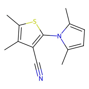2-(2,5-dimethyl-1H-pyrrol-1-yl)-4,5-dimethyl-3-thiophenecarbonitrile structure
