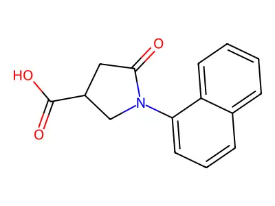 (R)-1-(Naphthalen-1-yl)-5-oxopyrrolidine-3-carboxylicacid structure