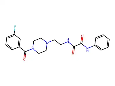 N-[2-[4-(3-fluorobenzoyl)piperazin-1-yl]ethyl]-N'-phenyloxamide structure