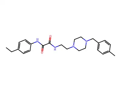 N'-(4-ethylphenyl)-N-[2-[4-[(4-methylphenyl)methyl]piperazin-1-yl]ethyl]oxamide structure