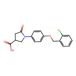 1-{4-[(2-Chlorophenyl)methoxy]phenyl}-5-oxopyrrolidine-3-carboxylic acid structure