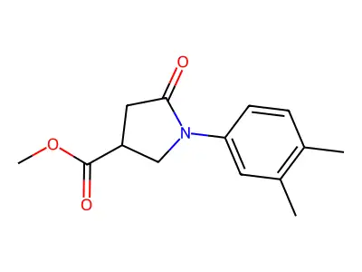 Methyl 1-(3,4-dimethylphenyl)-5-oxopyrrolidine-3-carboxylate structure